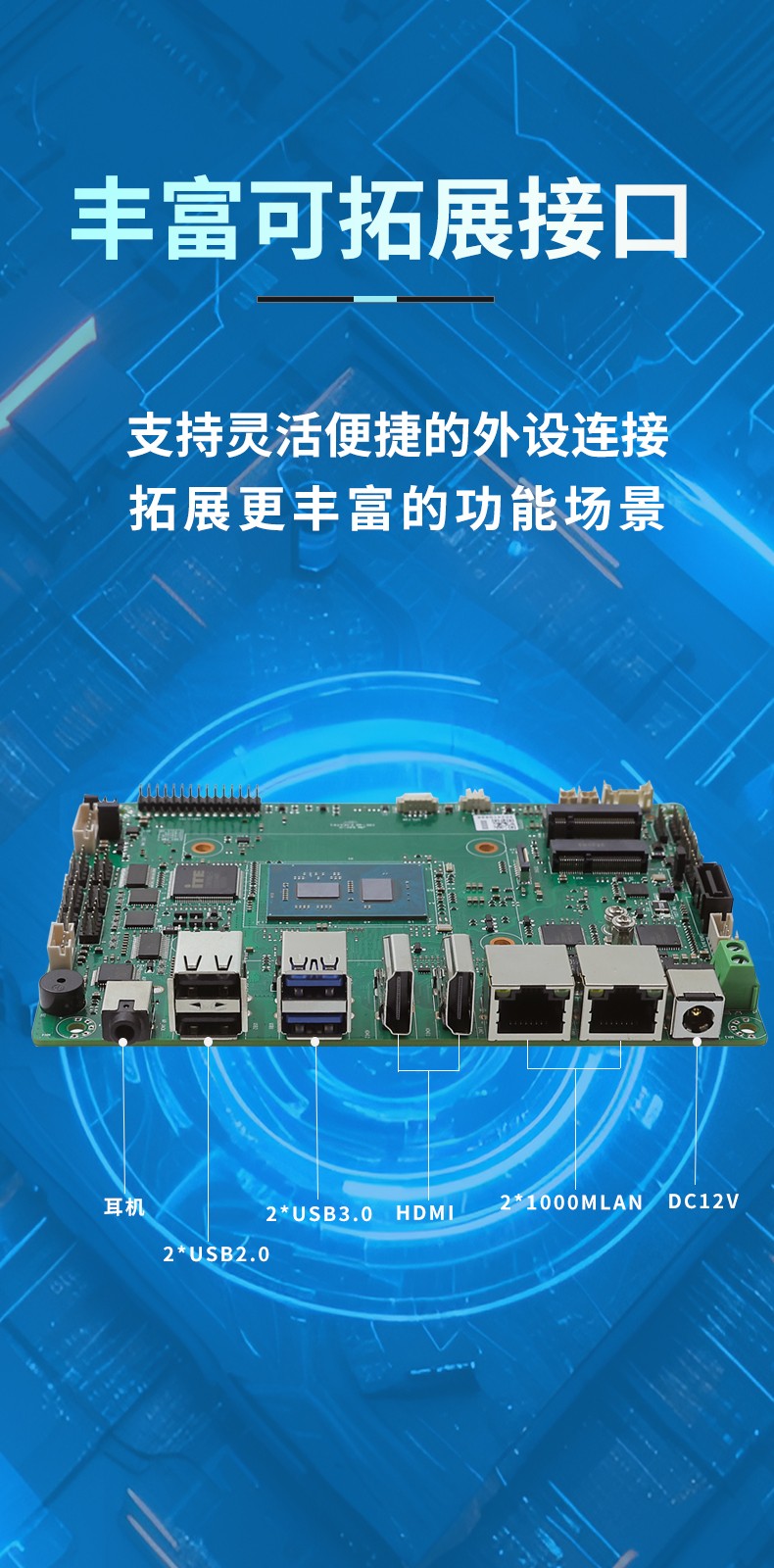 3.5寸嵌入式主板 ES3-J6412DL26 豐富接口